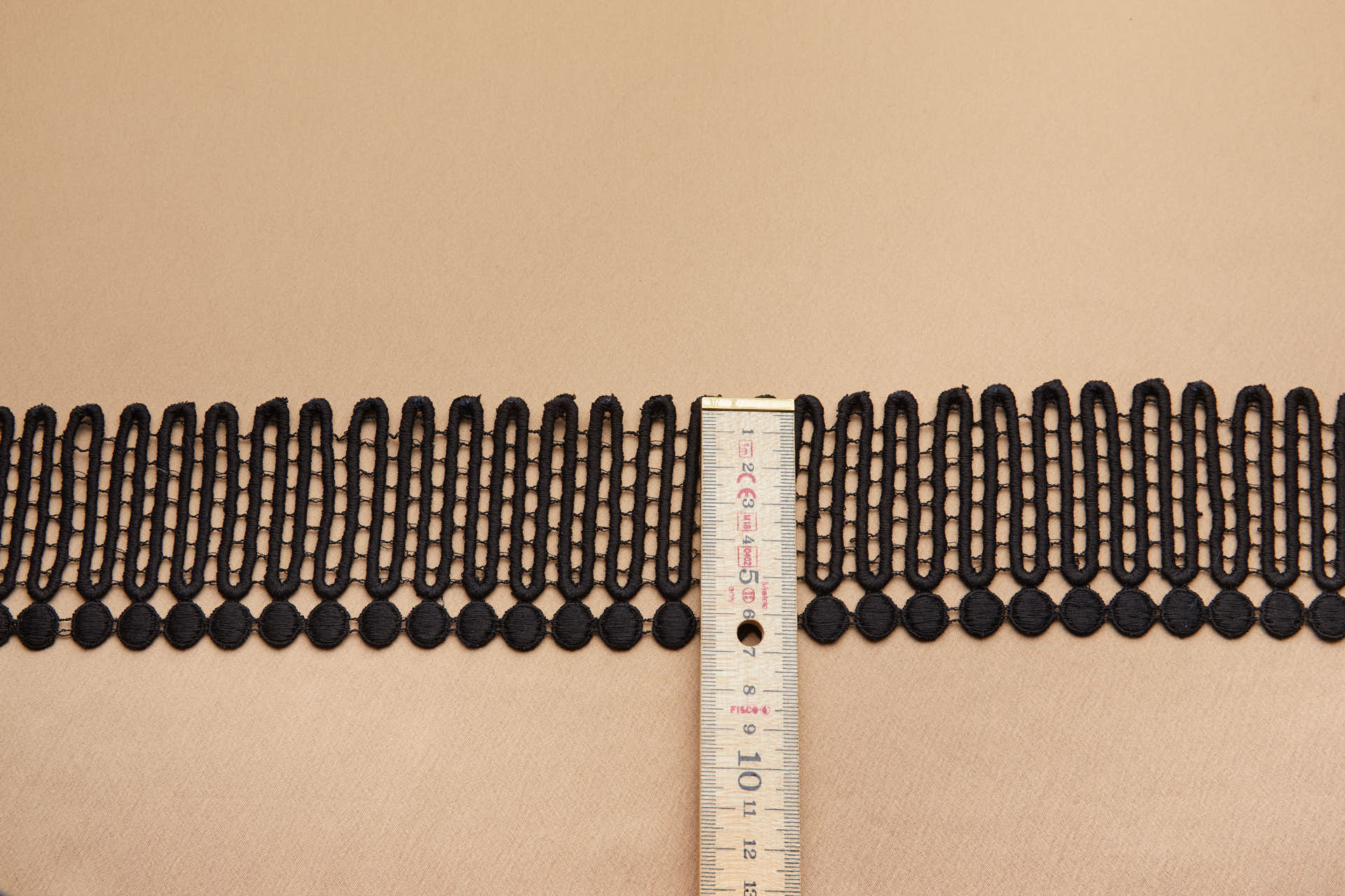 Circle and Squiggle Guipure Trim - Black, image 9 of 9