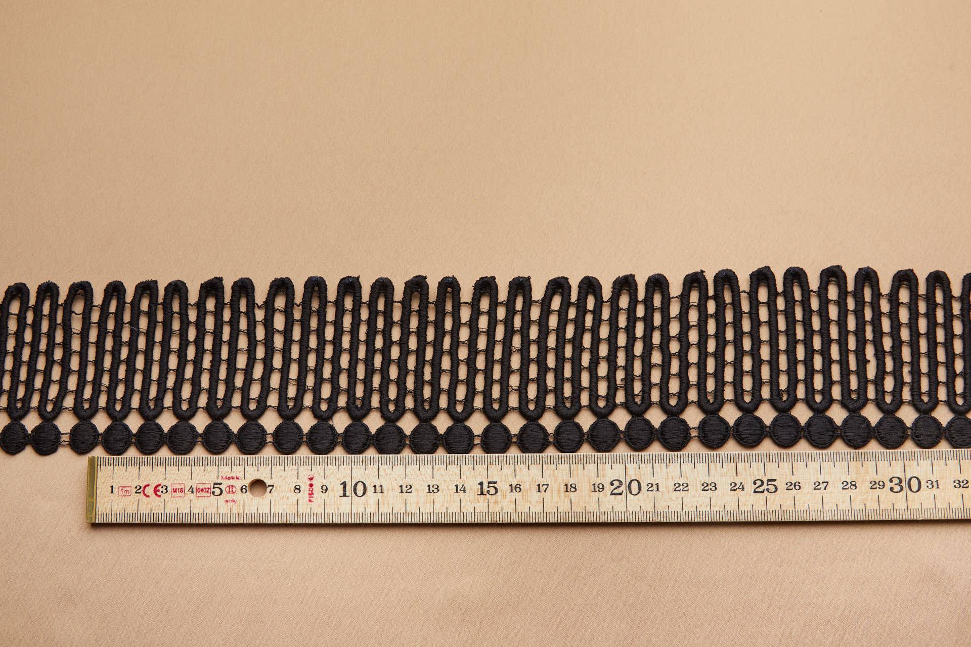 Circle and Squiggle Guipure Trim - Black, image 7 of 9