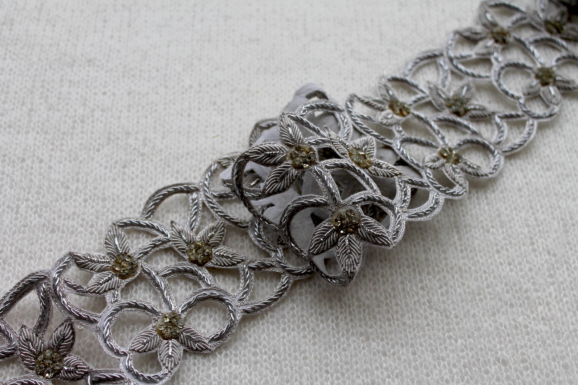 Zari Diamanté Trim - Silver, image 2 of 4