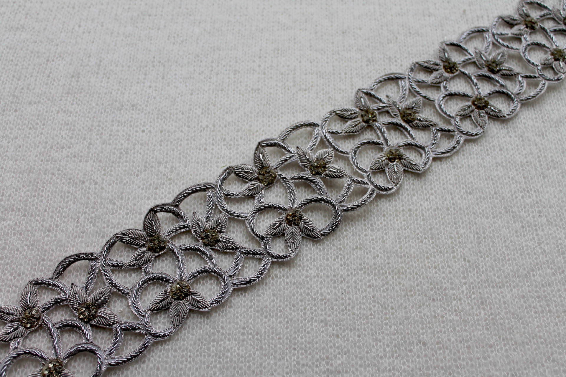 Zari Diamanté Trim - Silver, image 3 of 4