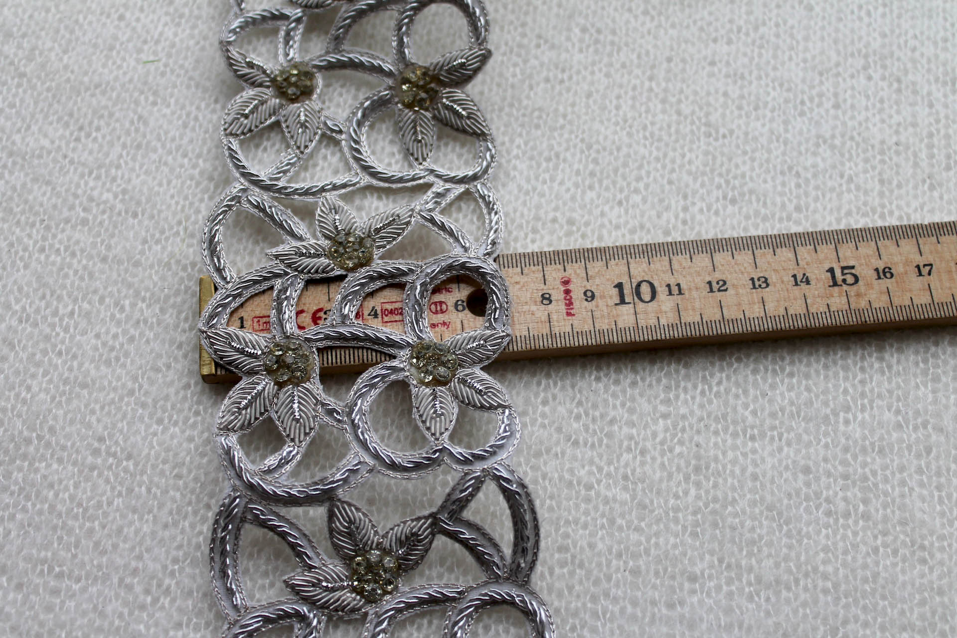 Zari Diamanté Trim - Silver, image 4 of 4