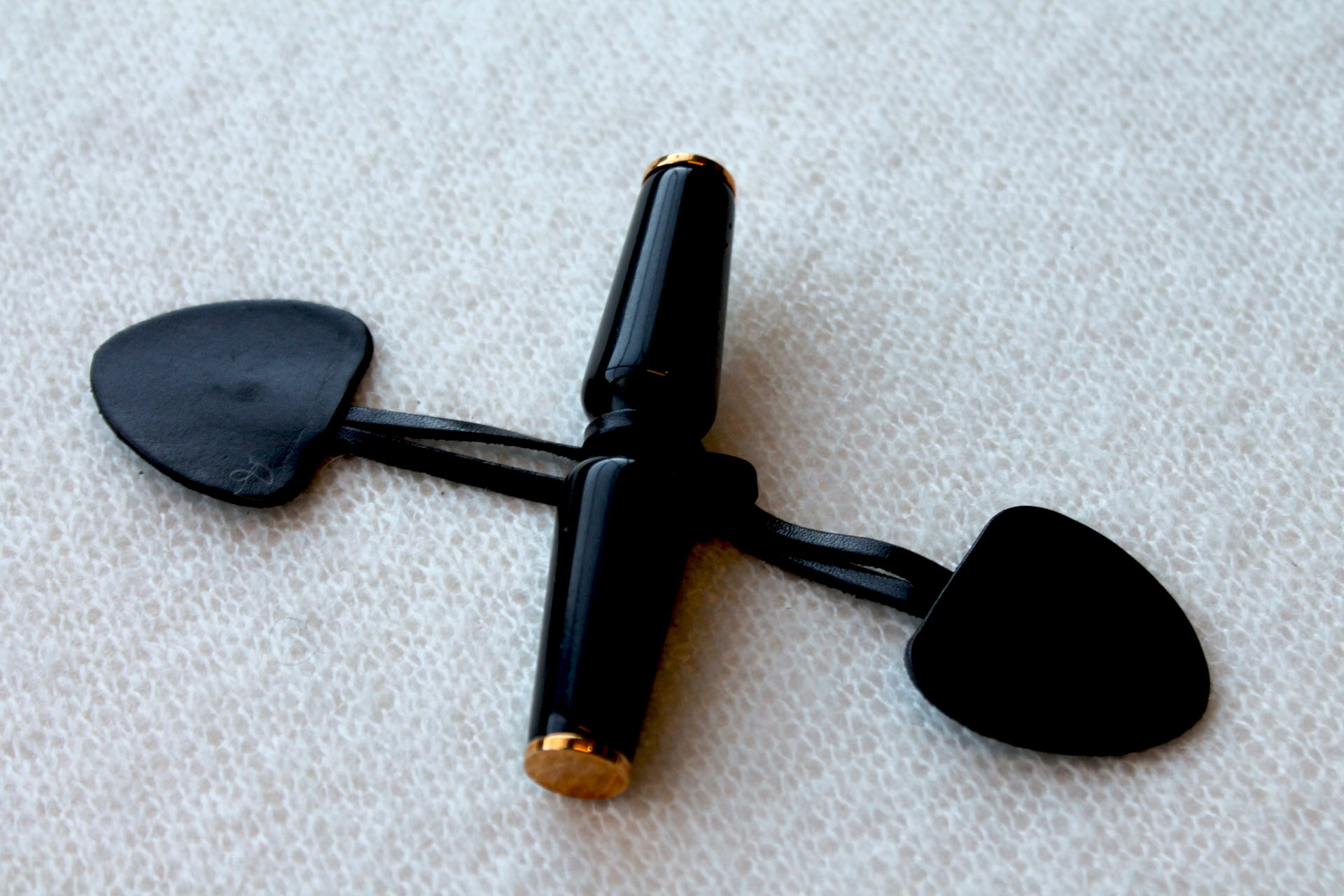 Large Wood and Leather Coat Toggle Closure button
