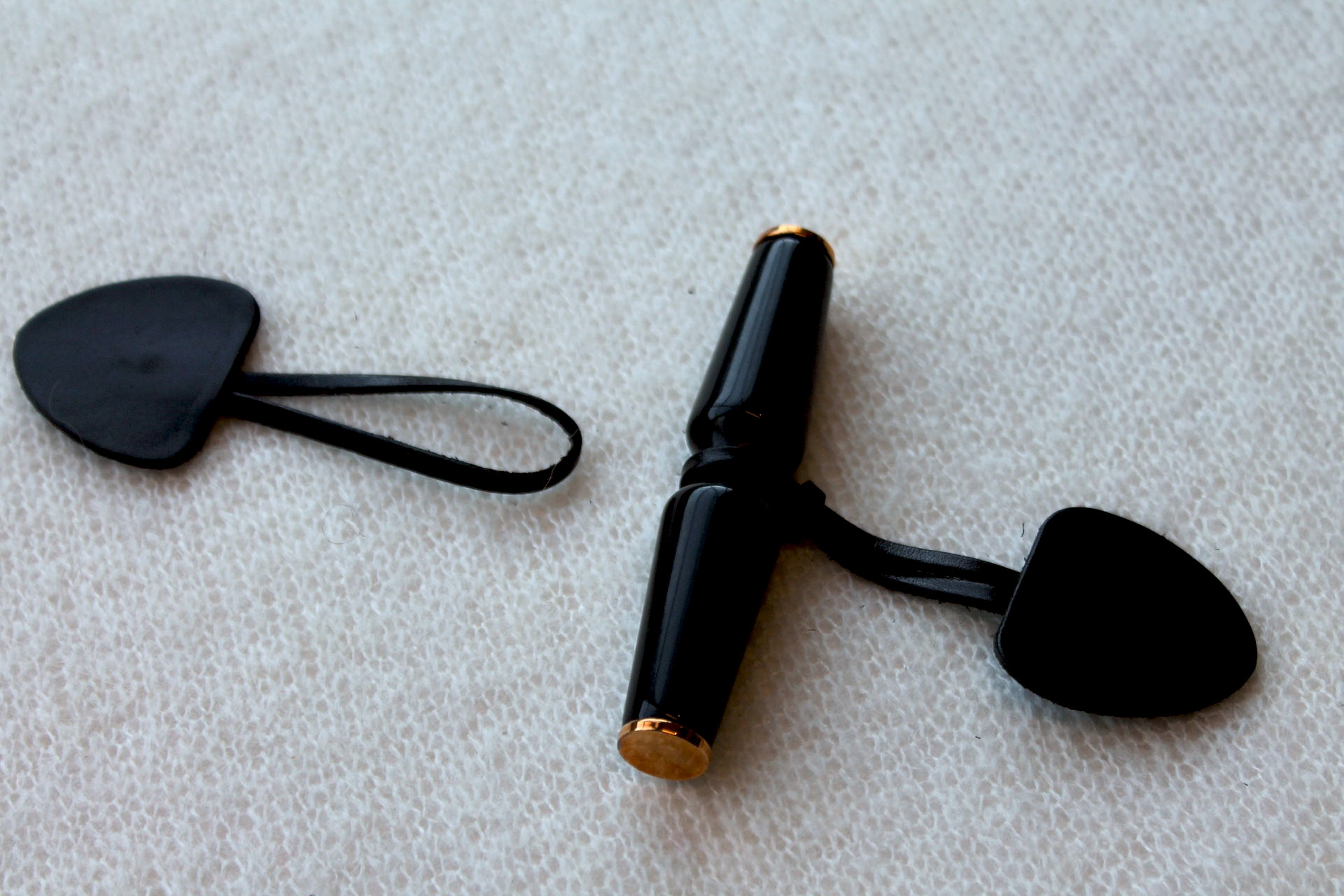 Large Wood and Leather Coat Toggle Closure button, image 5 of 6