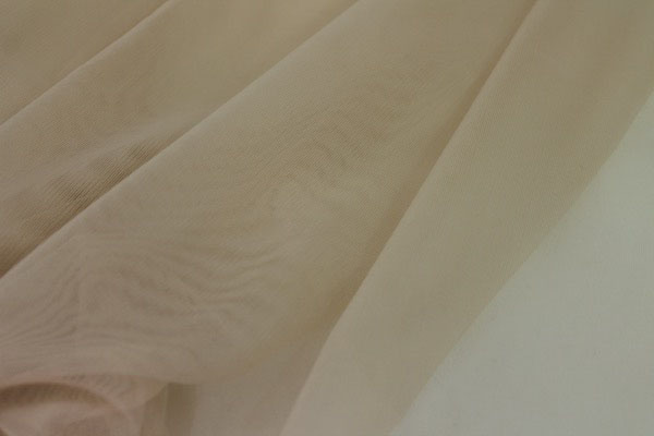 Stretch Tulle - Sheer Bodystocking - Pale Beige fabric, image 3 of 4