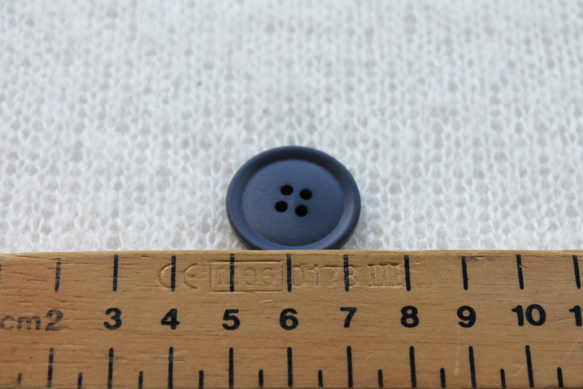 Vintage Cornflower Blue Button - 2.4cm, image 4 of 4
