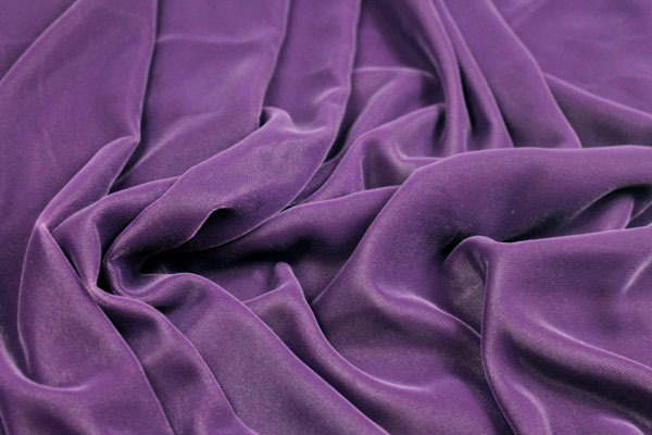Viscose Velvet - Violet fabric, image 2 of 6