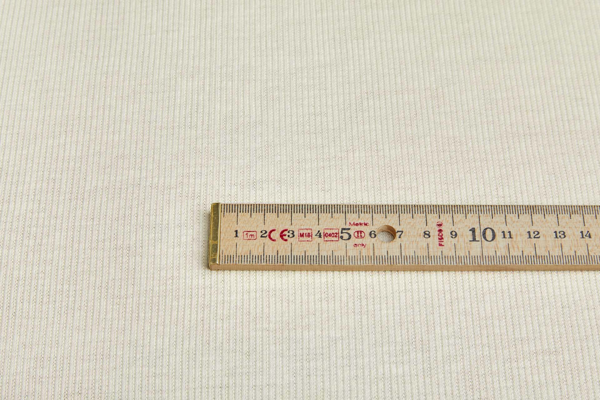 Cotton Viscose Ribbed Jersey - Cream fabric, image 6 of 6