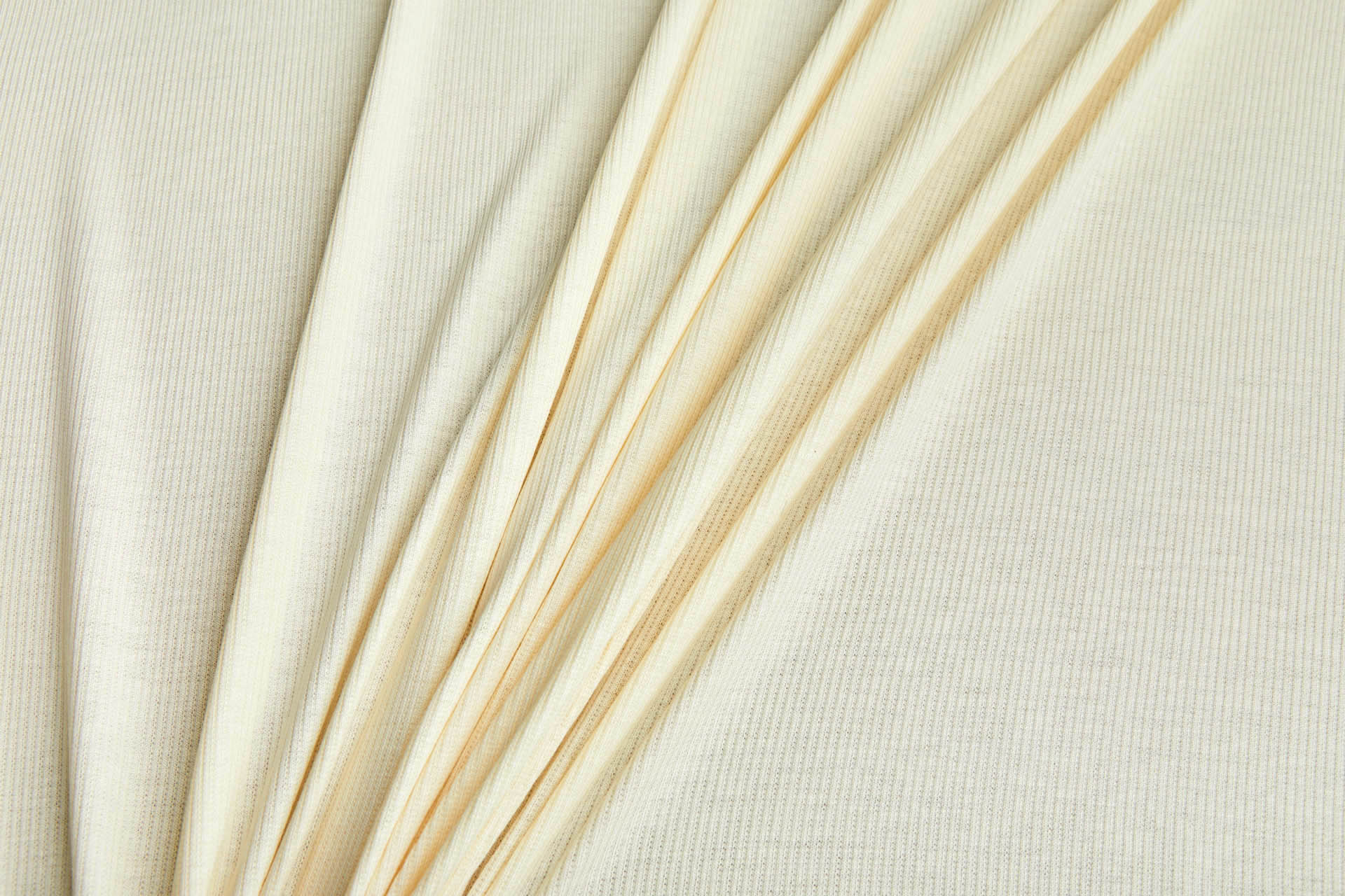 Cotton Viscose Ribbed Jersey - Cream fabric, image 2 of 6