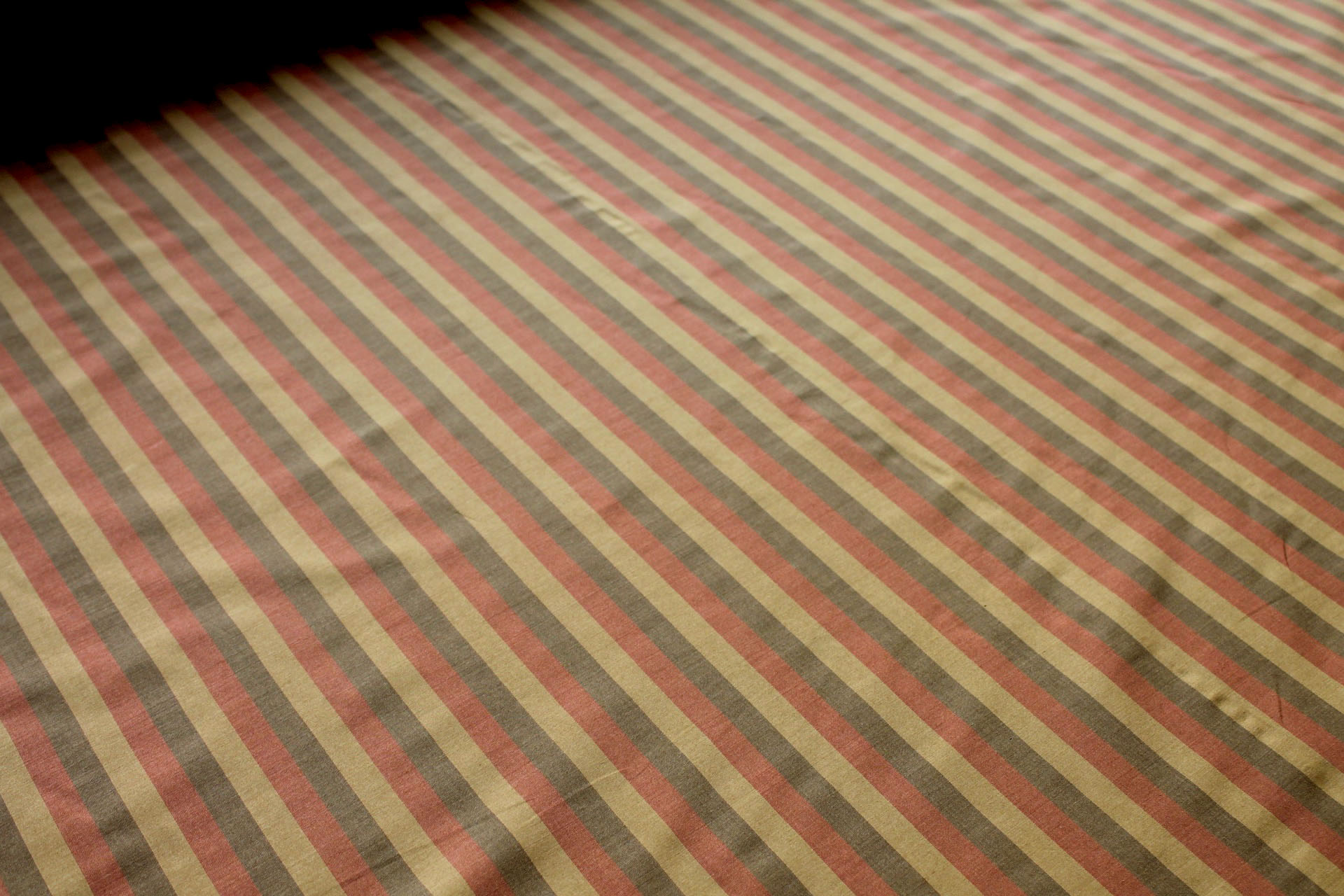 Wide Striped Silk Dupion - Sienna, Caramel and Amber fabric, image 2 of 7