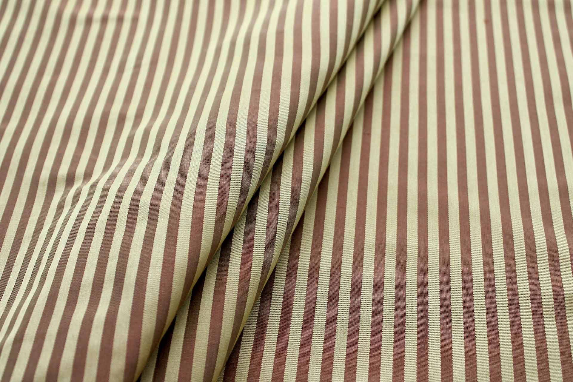 Woven Stripe Brocade - Rust and Gold fabric