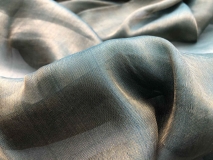 Silk Metallic Chiffon - Dark Green/Gold - Buy Fabric - Worldwide