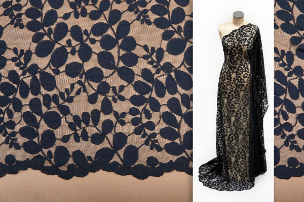 Leaf Pattern Lace - Black