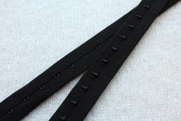 Hook & Eye Tape - Black trim