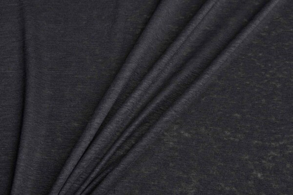 Black Linen Jersey fabric