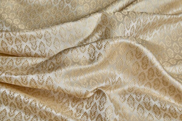Banaras Brocade - Creamy Gold fabric