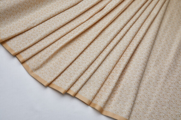 Small Pattern Banaras Brocade - Cream, Ivory & Gold fabric