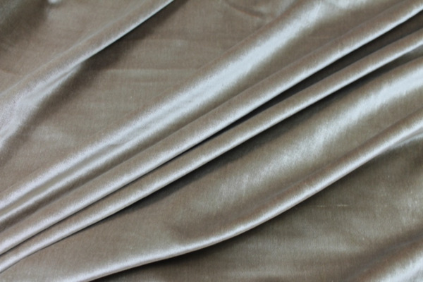 Silk and Cotton Velvet - Faun fabric
