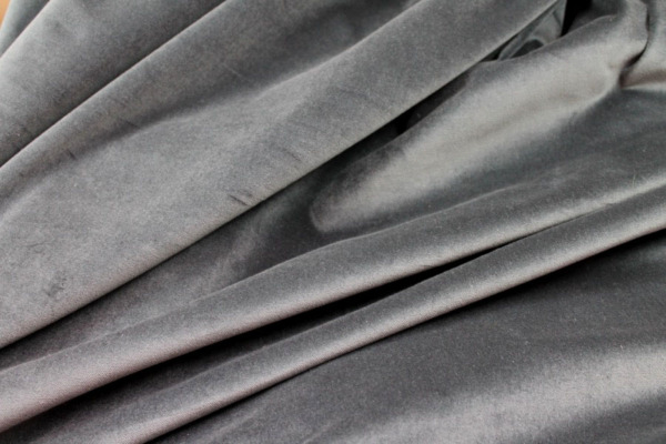 Cotton Velvet - Dark Grey fabric