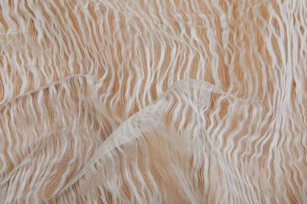 Distressed Silk Cotton - Ivory fabric