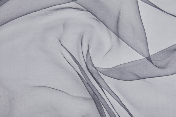 Sheer Silk Gauze - Black fabric