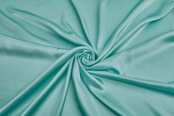 Aquamarine Silk Satin - 112cm wide fabric
