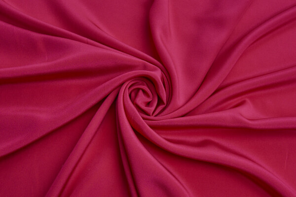 Cherry Red Silk Crepe de Chine fabric