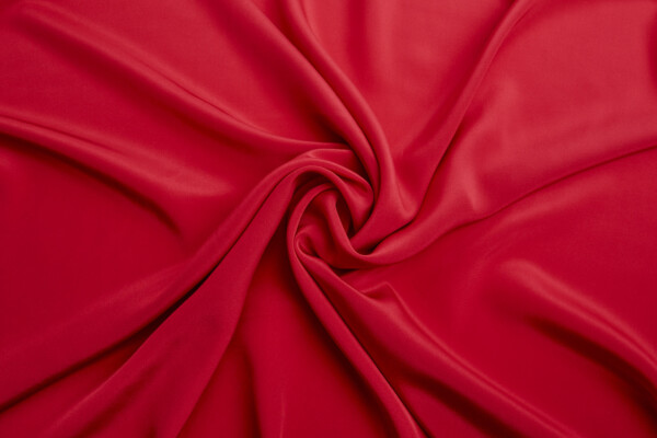 Italian Red Silk Crepe de Chine