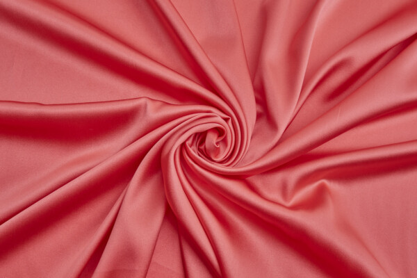 Coral Stretch Silk Satin - 140cm wide fabric