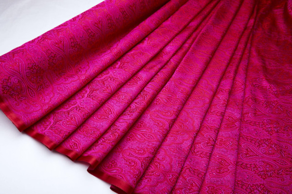 Banaras Brocade - Fuchsia, Red and Magenta fabric