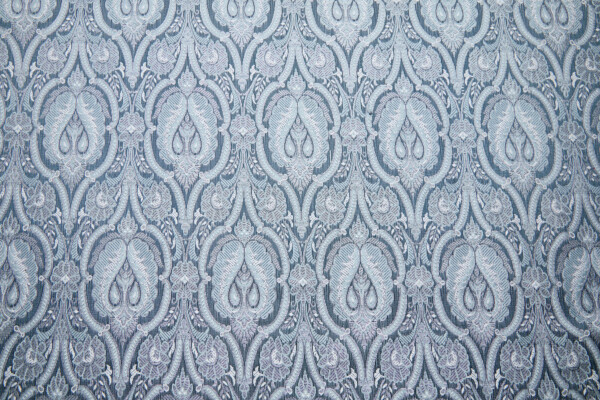 Banaras Brocade - Dark Teal, Duck Egg and Silver fabric