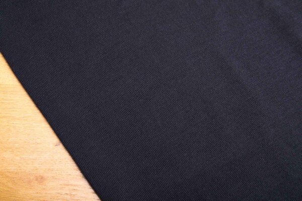 Fine Ribbing - Ink Black fabric