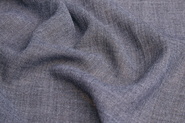 Wool Muslin - Marl Charcoal Grey fabric