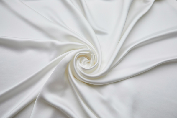 Italian Heavy Crepe Backed Satin in Ivory fabric