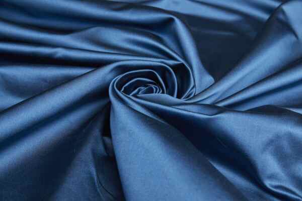 Silk/Cotton Duchesse Satin - Teal fabric