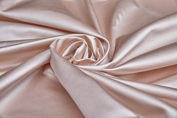 Silk/Cotton Duchesse Satin - Dusty Pink fabric