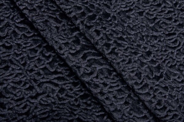 Faux Astrakhan - Midnight fabric