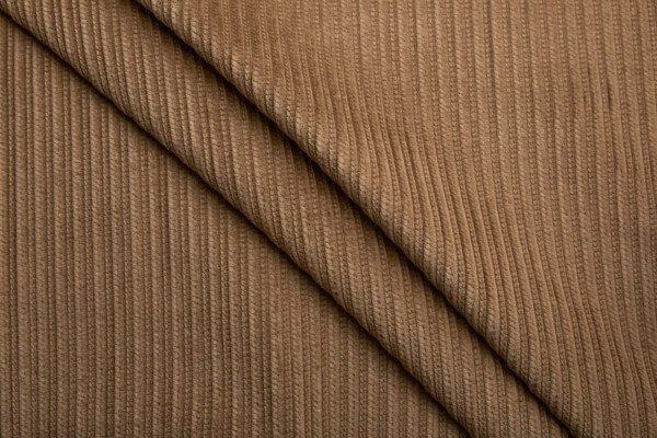 Striped Rib Corduroy - Oak Brown fabric