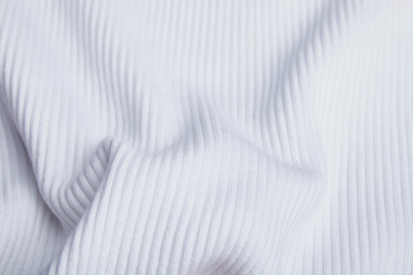 Rib Jersey - 3/3 Rib White fabric