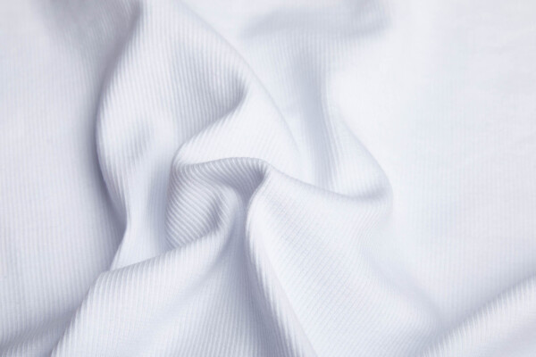 T-shirt Ribbing Jersey - White fabric