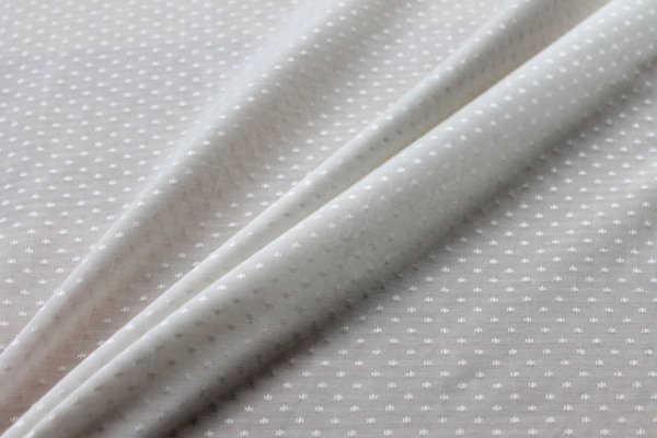 Banana Fibre Dobby Spot Weave in Ivory fabric
