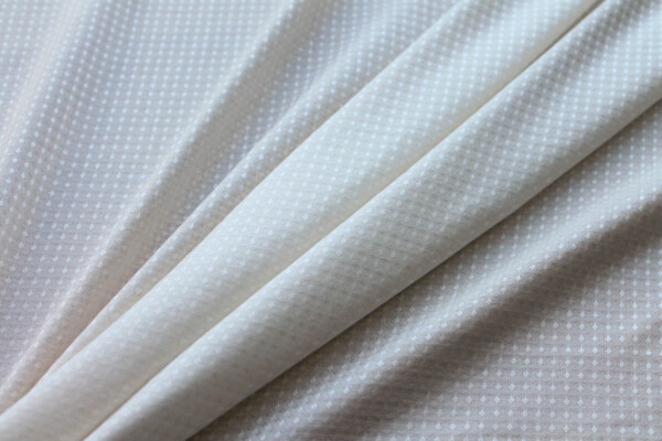 Sugar Cane Fibre Diamond Dobby Weave in Ivory fabric