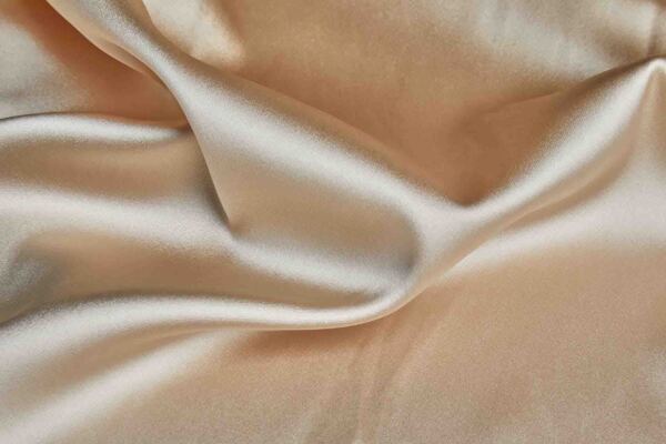 Soft Medium Weight Stretch Satin - Almond fabric