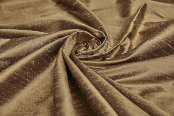 Textured Silk Dupion - Gingerbread fabric