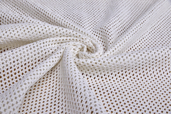 Woven Cotton Mesh - Ivory fabric