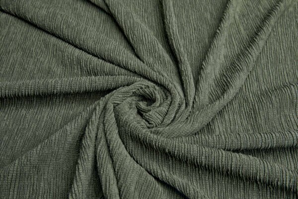 Stretch Cheesecloth Pleat - Olive fabric