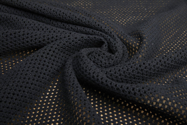 Woven Cotton Mesh - Black fabric