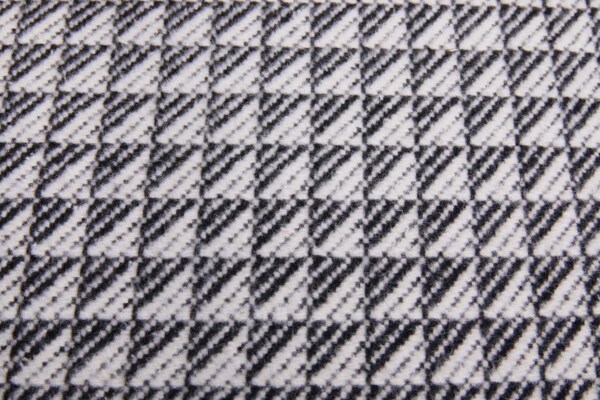 Geometric Wool Coating - Black and White fabric