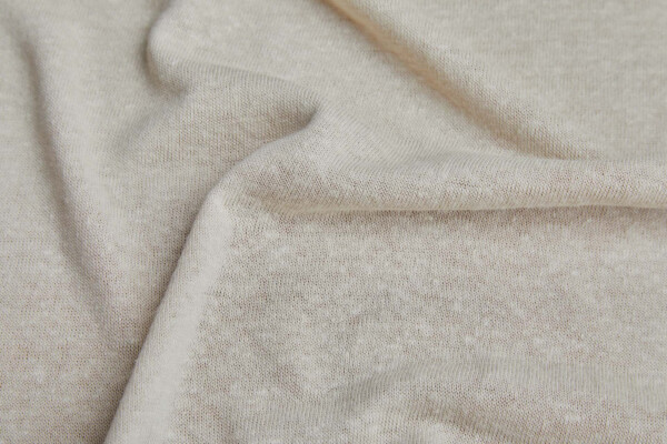 Beige Linen Mix Jersey fabric