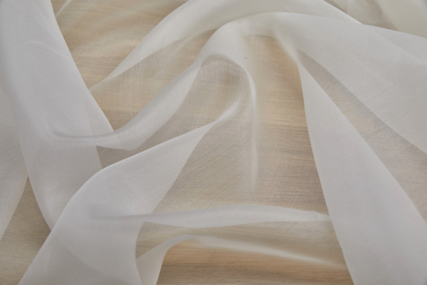 Italian Silk Organza - Ivory fabric
