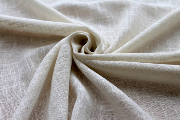 Raw Linen Muslin - Ivory fabric